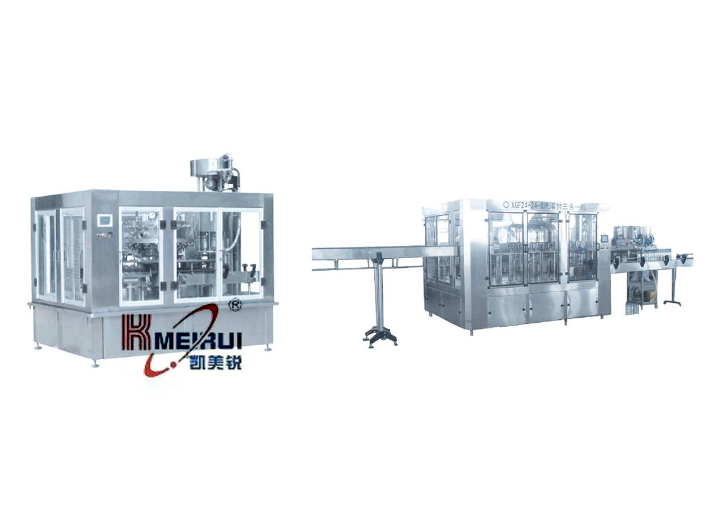 沖洗、灌裝、旋蓋三合一一體機組