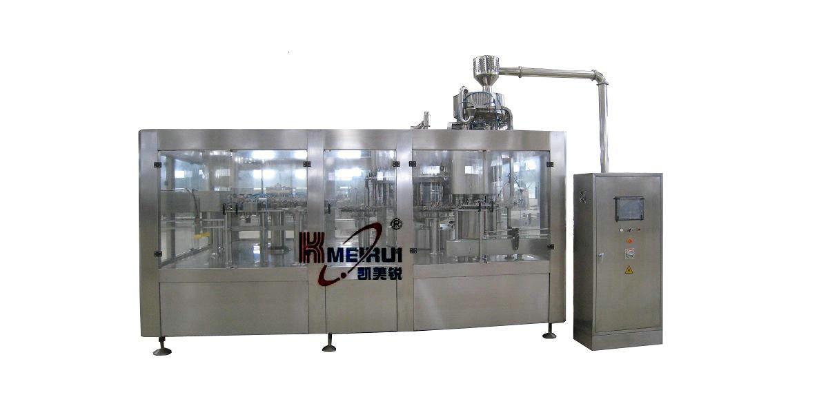 瓶裝水沖洗灌裝旋蓋三合一機(jī)組